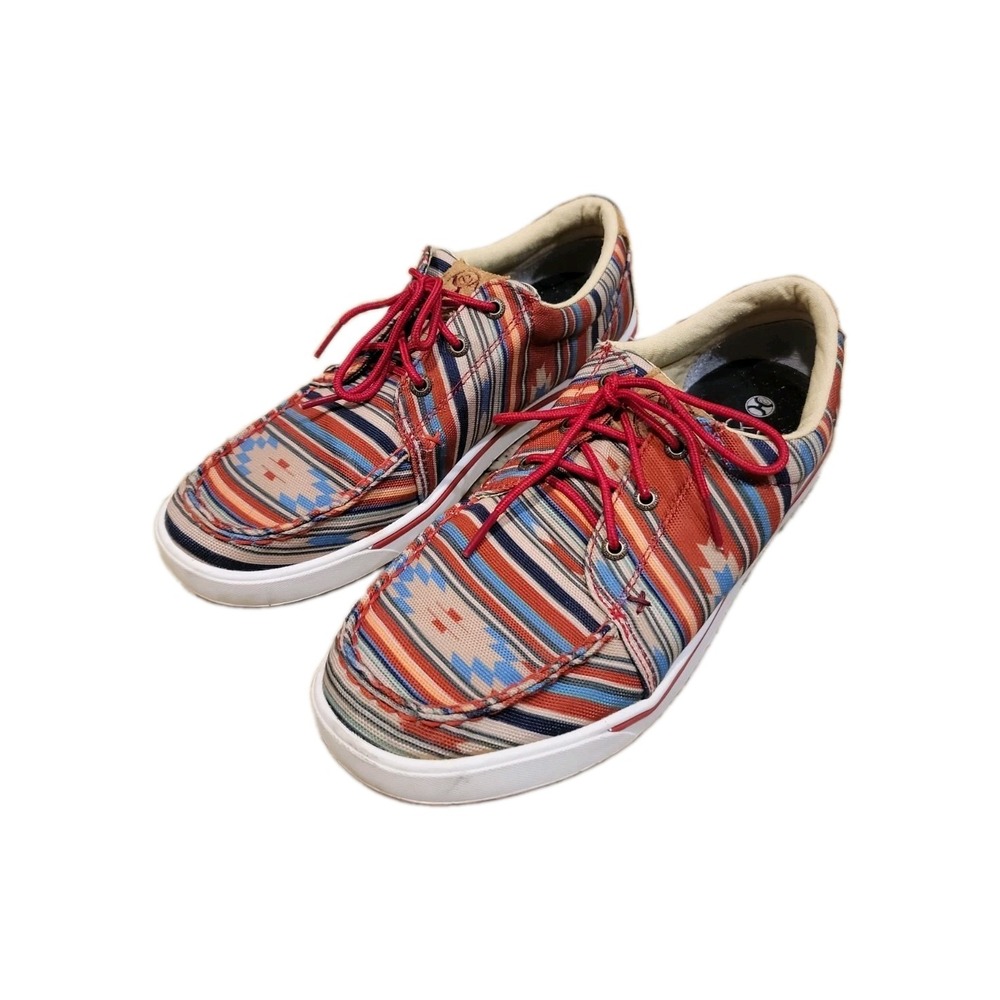 Twisted X® Hooey Loper Aztec Red Multi-Color Shoes WHYC019 Women's Size 10